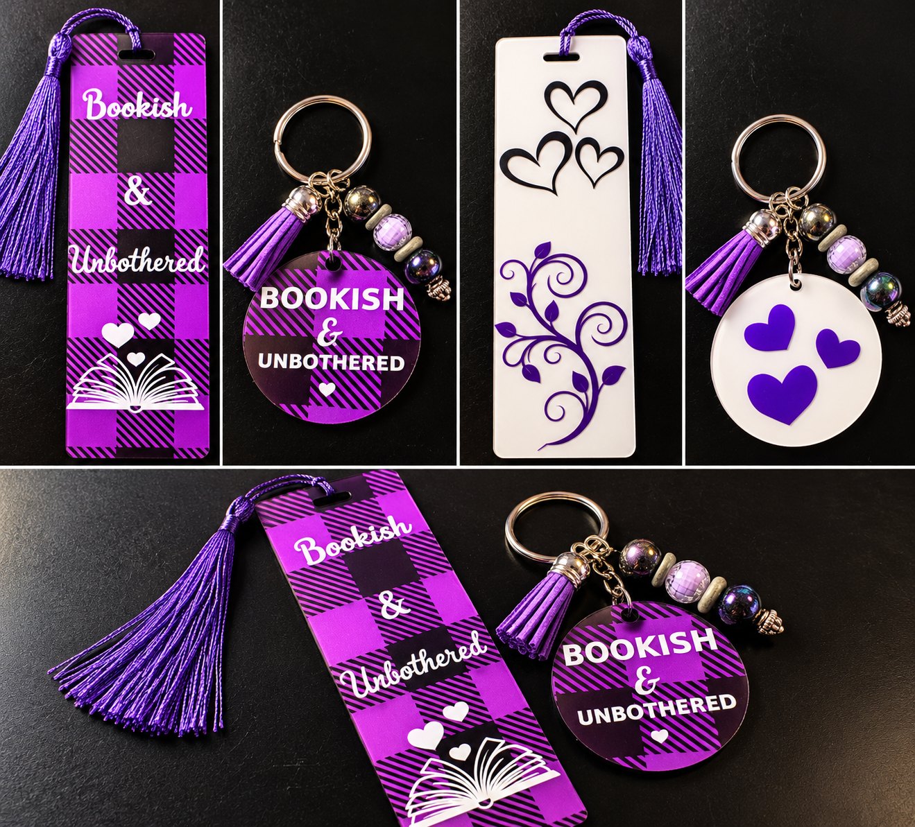 Bookish & Unbothered Bookmark and Keychain